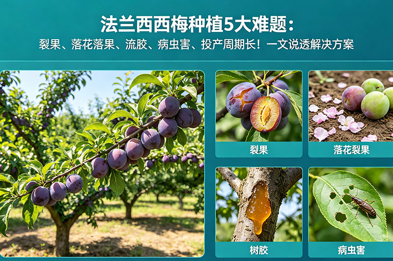 法兰西西梅种植5大难题：裂果、落花落果、流胶、病虫害、投产周期长！一文说透解决方案