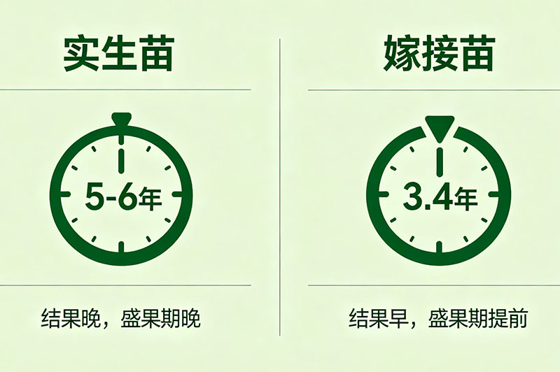 实生苗与嫁接苗对盛果期的影响