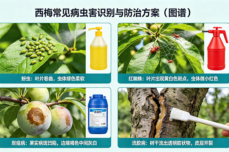 西梅常见病虫害识别与防治方案（图谱）