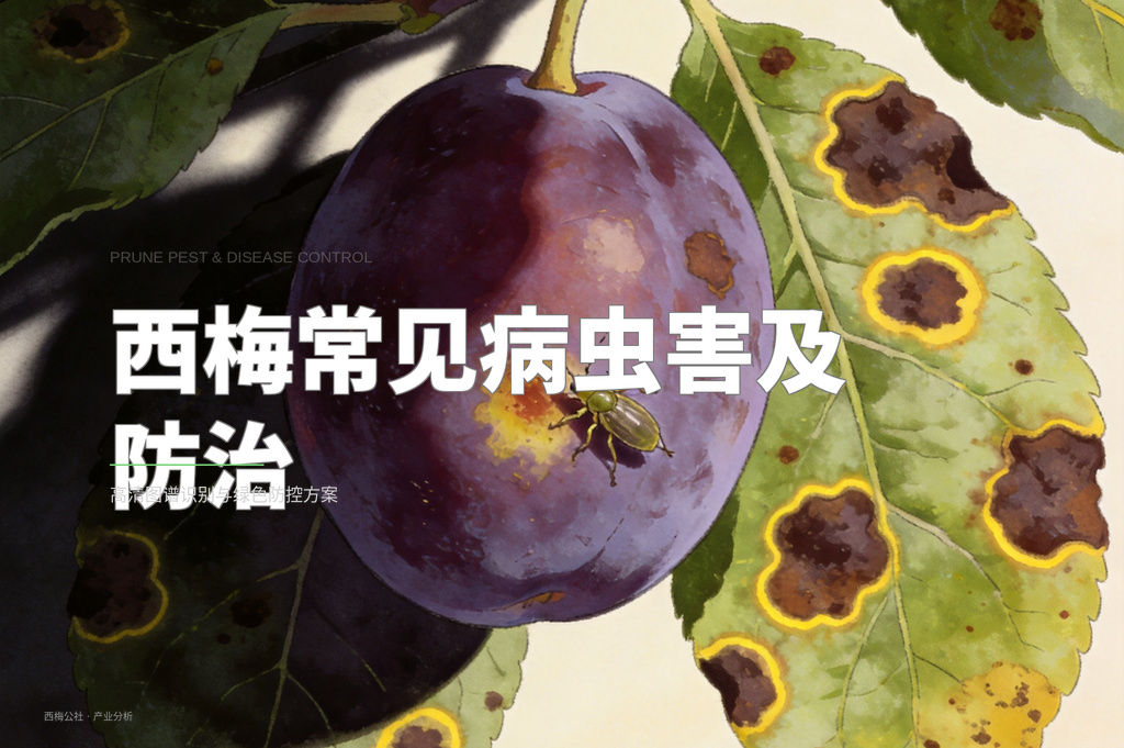 西梅常见病虫害及防治：高清图谱识别与绿色防控方案