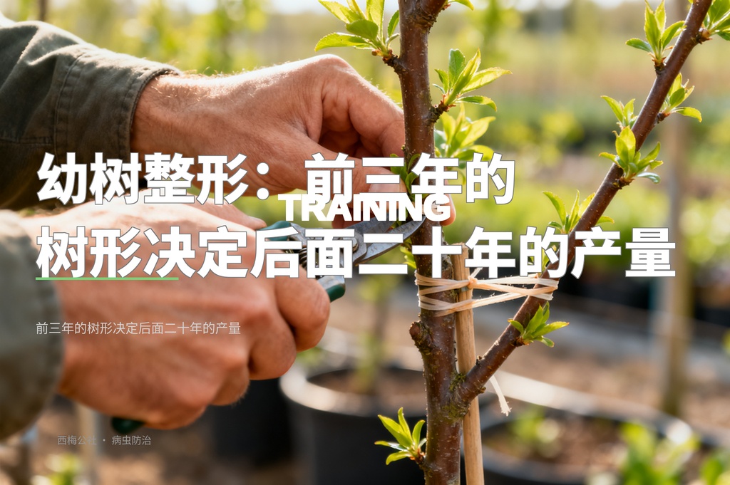 西梅幼树整形技术：第一年定干到第三年成形