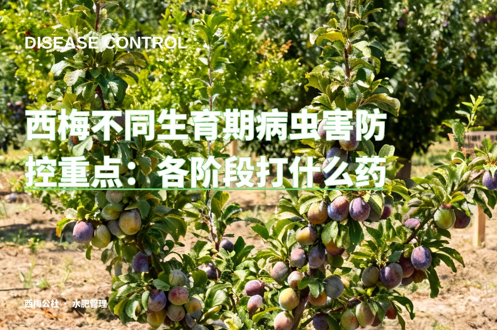 西梅不同生育期病虫害防控重点：各阶段打什么药