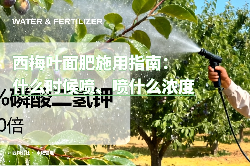 西梅叶面肥施用指南：什么时候喷、喷什么浓度