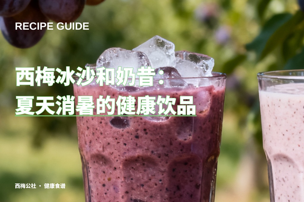 西梅冰沙和奶昔：夏天消暑的健康饮品