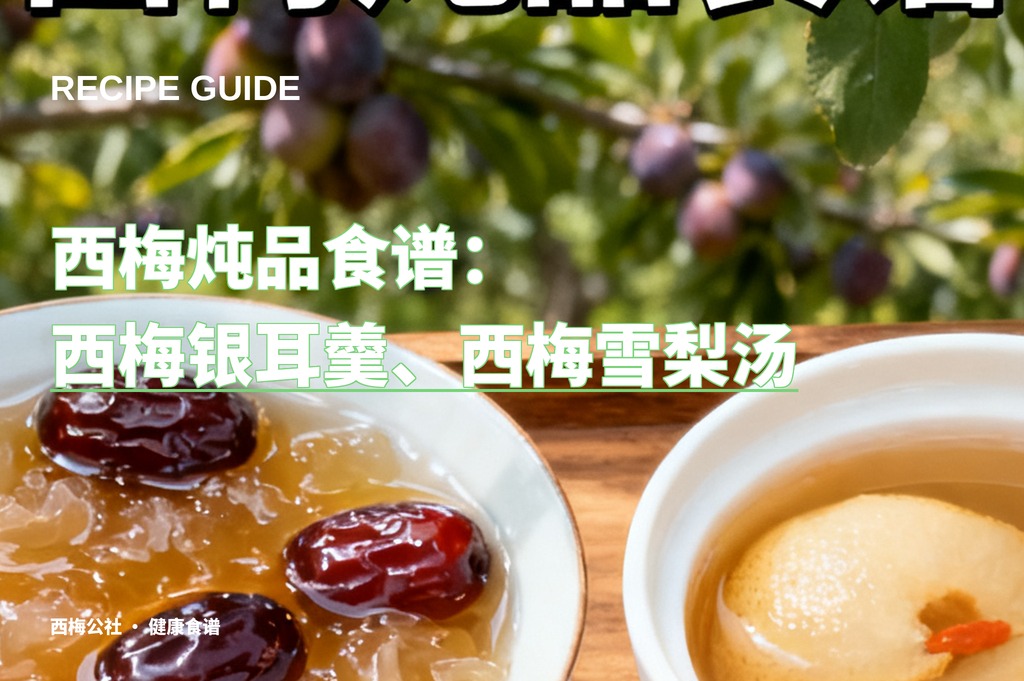 西梅炖品食谱：西梅银耳羹、西梅雪梨汤